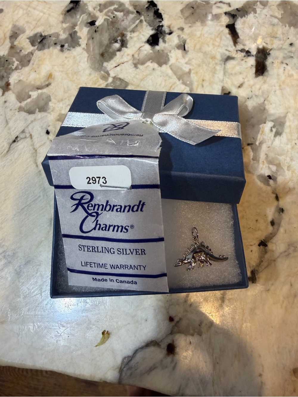 NWT Rembrandt Charms Sterling Silver Stegosaurus Dinosaur Charm 2973